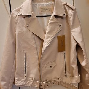Aftf Zippered Leather Jacket